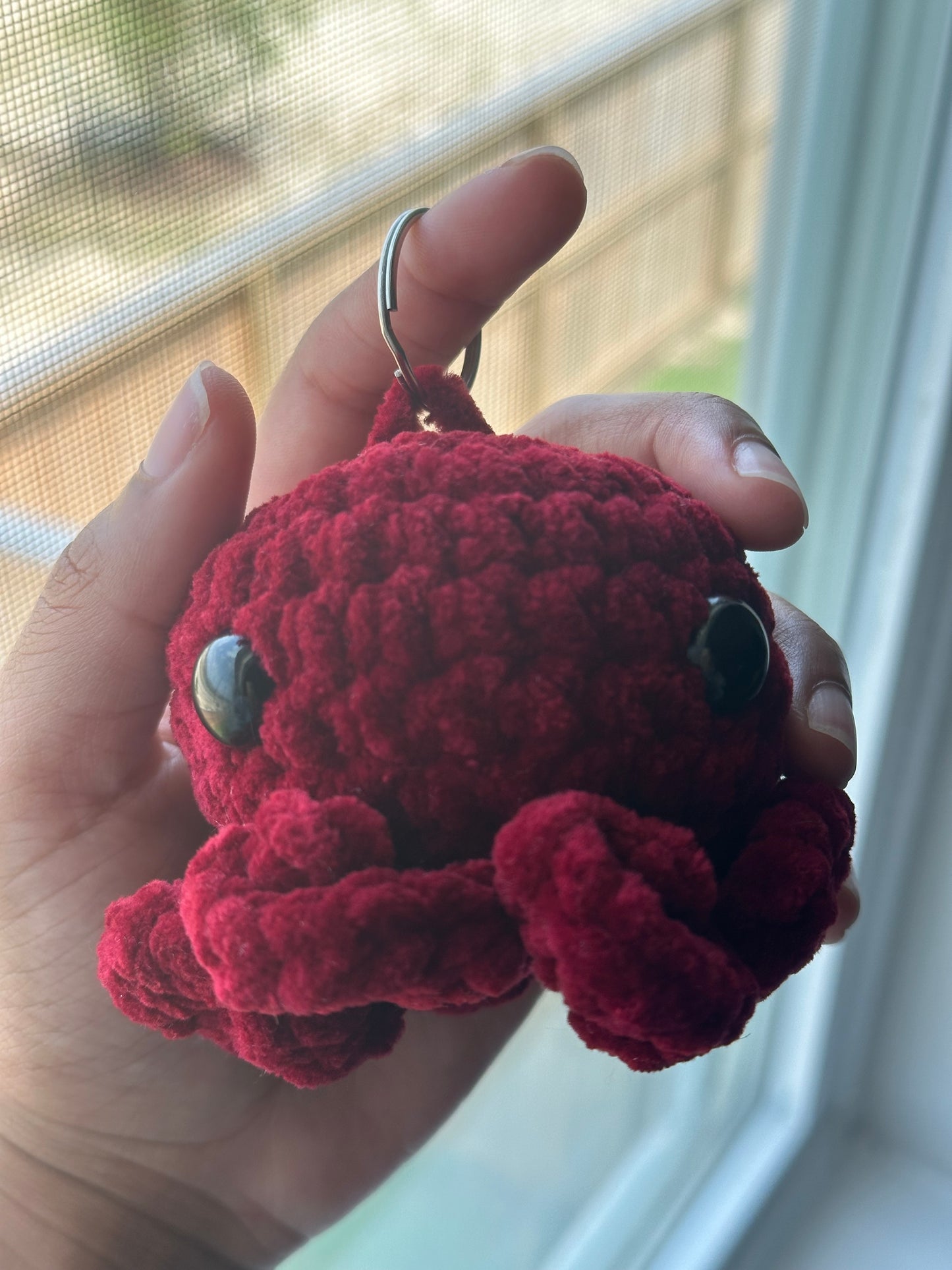 Squid Crochet Keychain