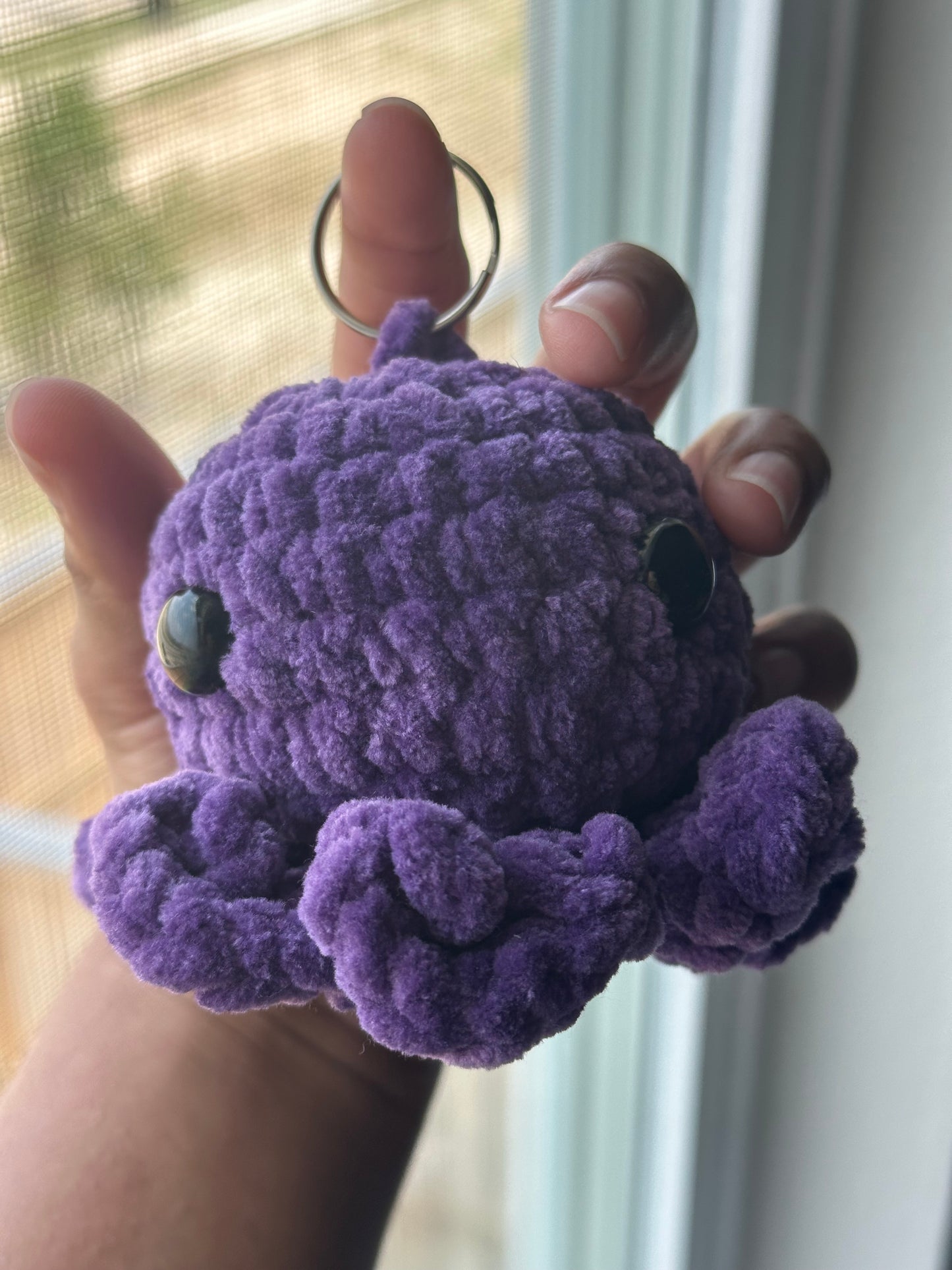 Squid Crochet Keychain