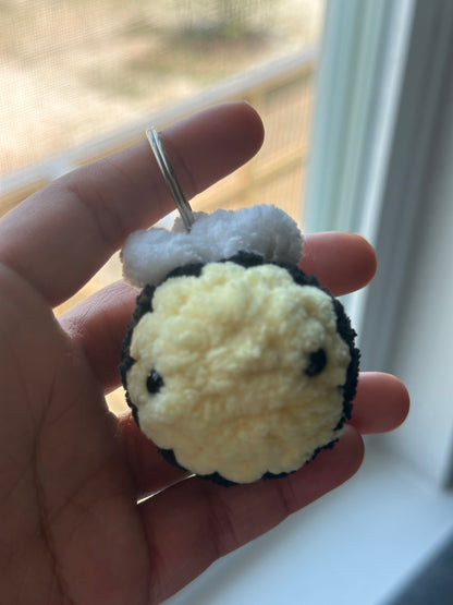 Tiny Bee Crochet Keychain