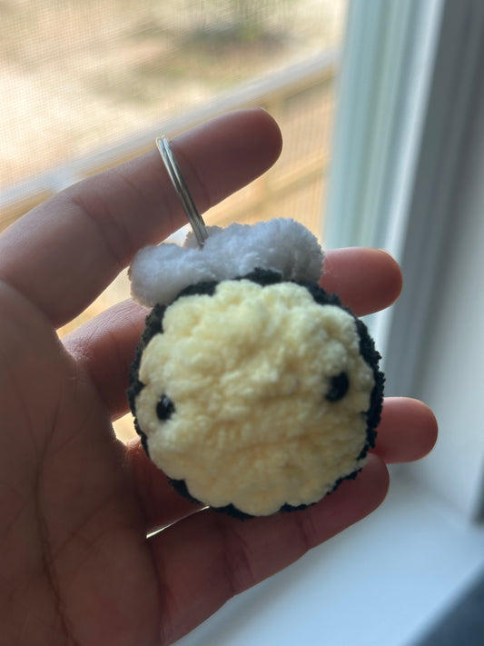 Tiny Bee Crochet Keychain