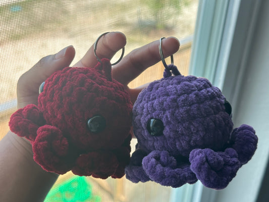 Squid Crochet Keychain